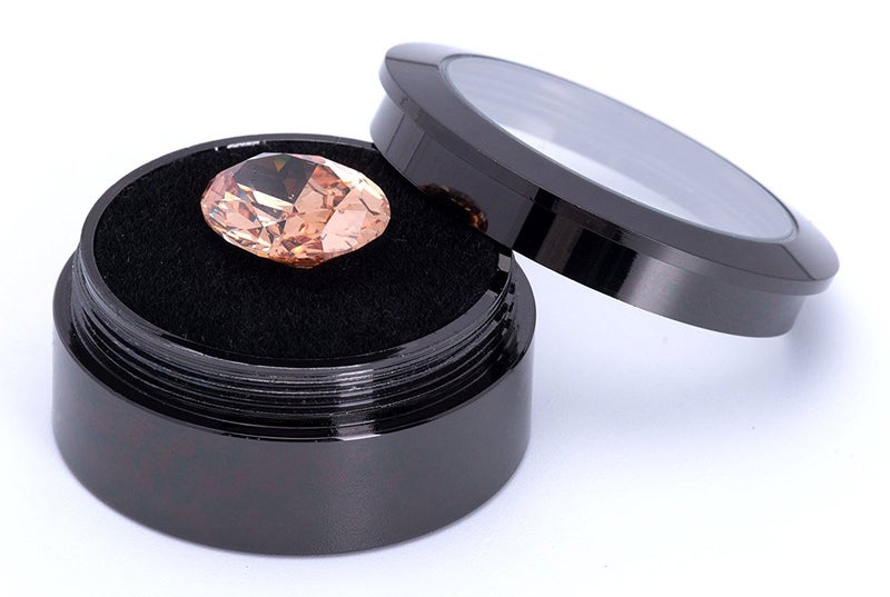 Giftop Small Loose Diamond or Gemstone Display Box Case Holder Show Container Metal (Black- 1.3x0.5) - Image 4